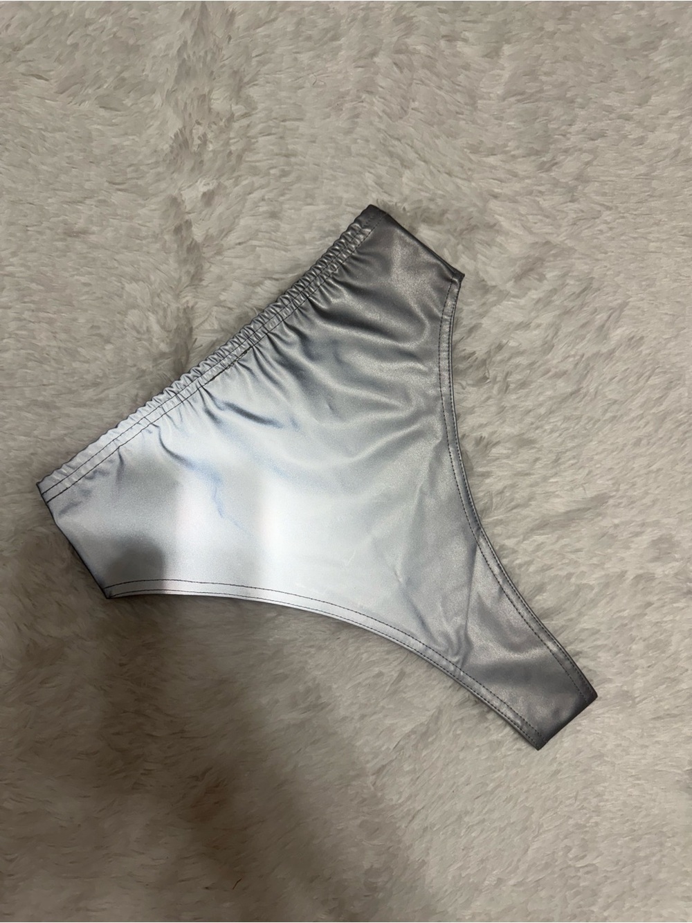New Xs high waisted silver light reflective festival bottoms shorts rave  raver